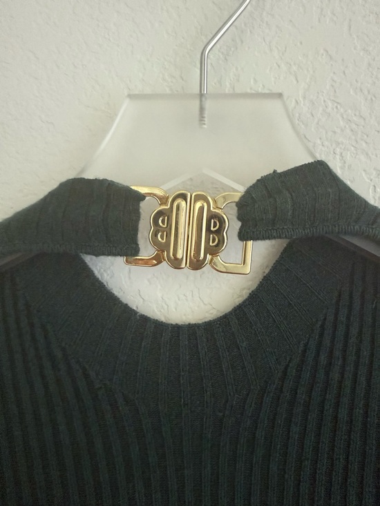 MAJE Bottle Green Knit Midi Sweater Dress 34/XS - Picture 6 of 15